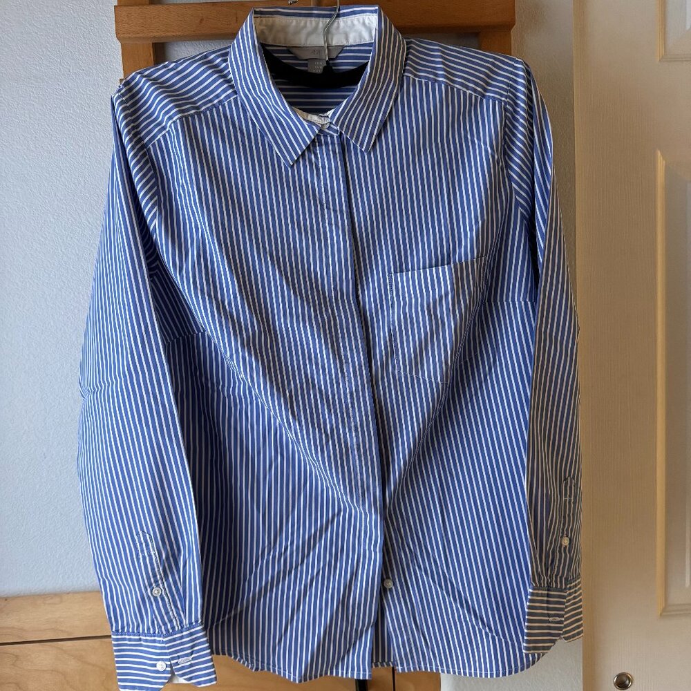 Blue and White stripped Shirt, Size 12